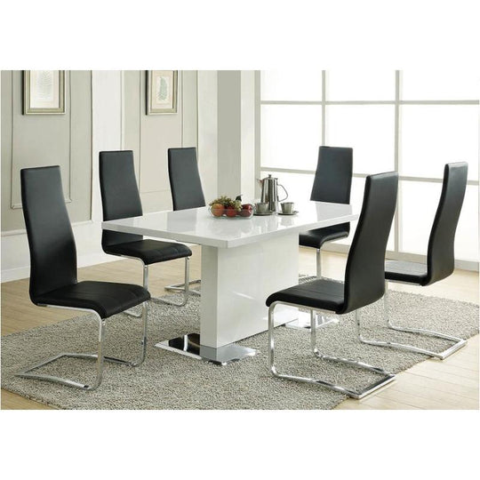 Liz Black & White 5PC Dining Set