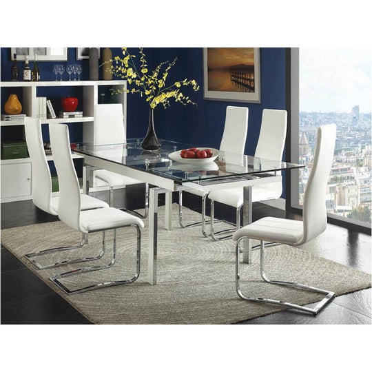 New Modern White 5PC Dining Set