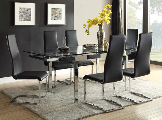 New Modern Black 5PC Dining Set