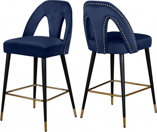 Valentina Velvet Counter Stool (Set of 2)