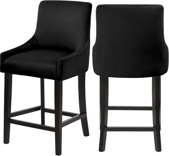 Rory Velvet Counter Stool black