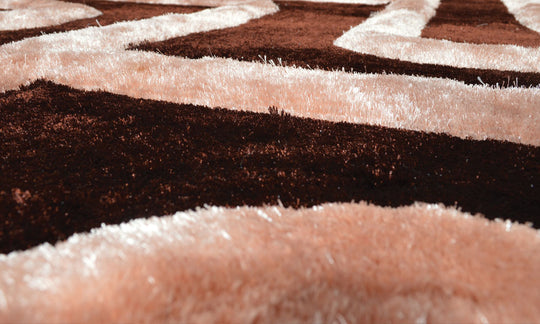 3D Brown & Camel Rug