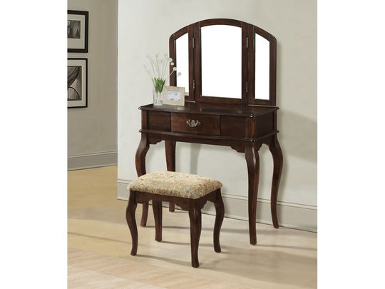 Catalina Cherry Vanity & Stool