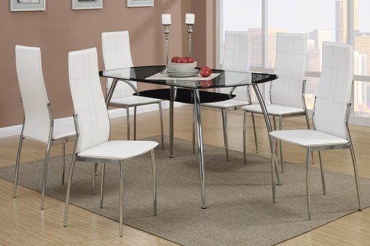Alana White & Black 5 Piece Dining Set