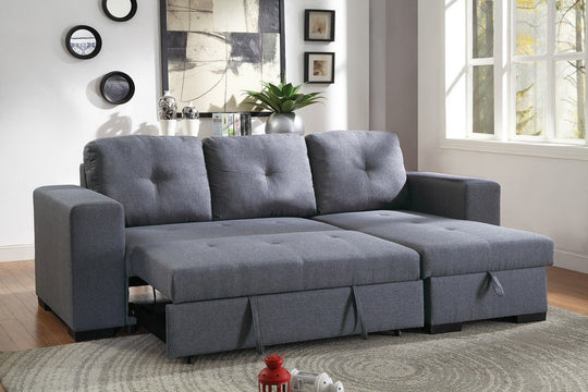 Carlos Grey Convertible/Storage Sofa Bed