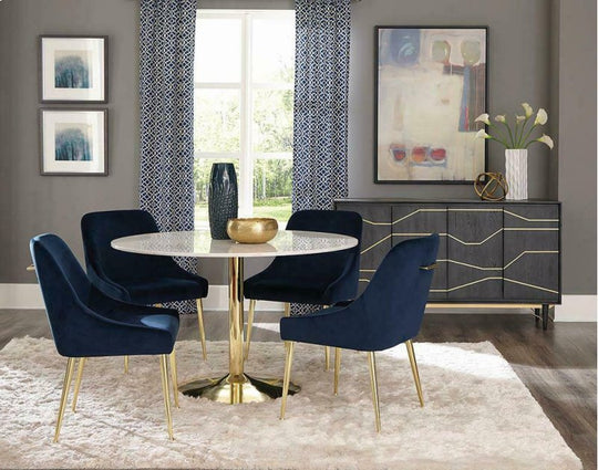 Selene Blue 5PC Dining Set