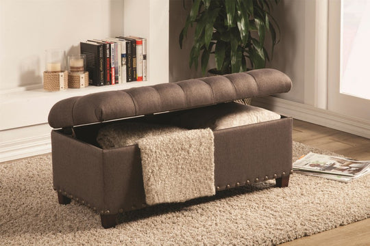 Ana Brown Accent Ottoman