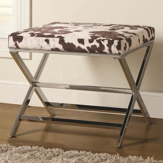 Brown Cow Accent Ottoman